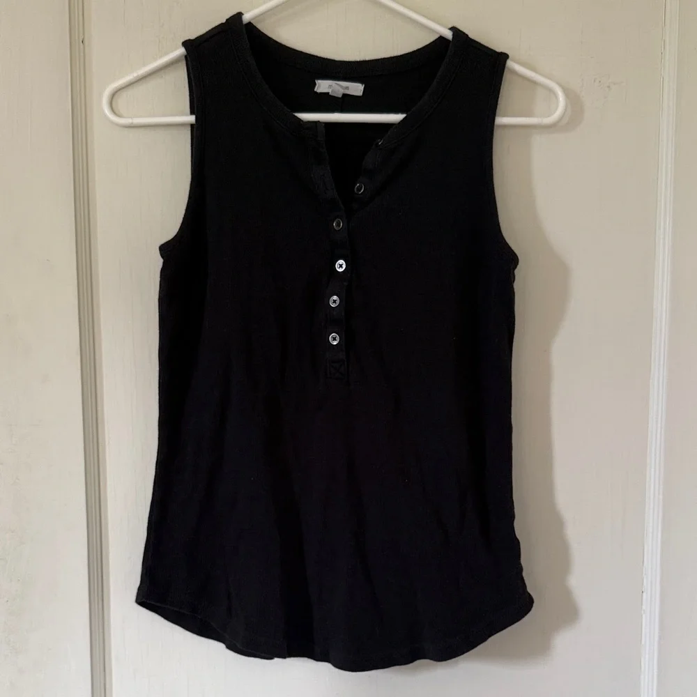 Maurices Black Henley Sleeveless Tank - Picture 4 of 5